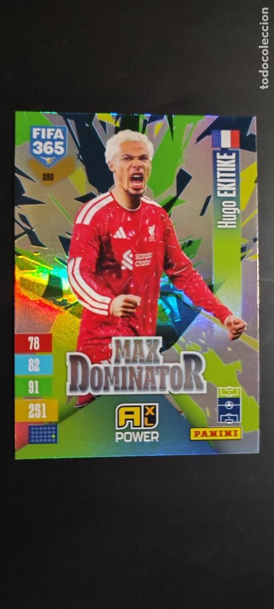 Figurine di Calcio: ADRENALYN FIFA 365 2027 CARD MAX DOMINATOR EKITIKE LIVERPOOL # 280 PANINI