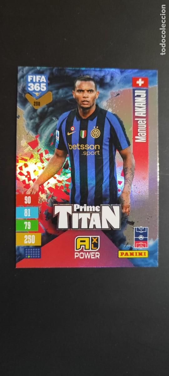 Football Stickers: ADRENALYN FIFA 365 2027 CARD TITAN AKANJI INTER # 250 PANINI