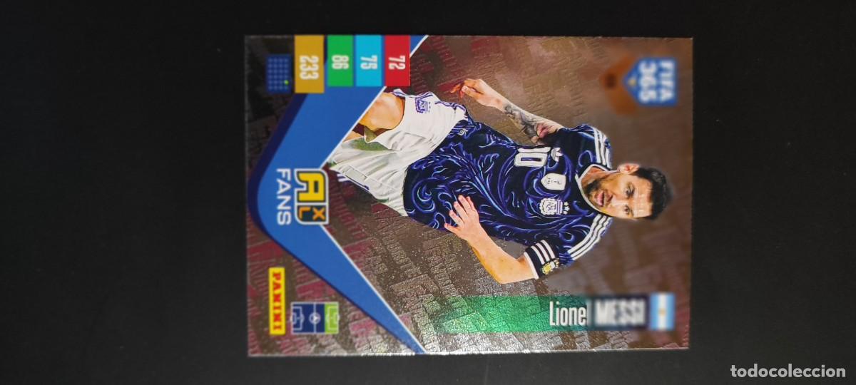 Cromos de f&uacute;tbol: ADRENALYN FIFA 365 2027 CARD FANS LIONEL MESSI ARGENTINA # 430 PANINI