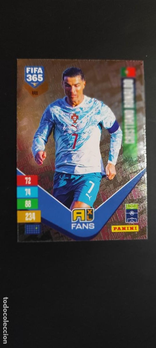 Football Stickers: ADRENALYN FIFA 365 2027 CARD FANS CRISTIANO RONALDO PORTUGAL # 445 PANINI