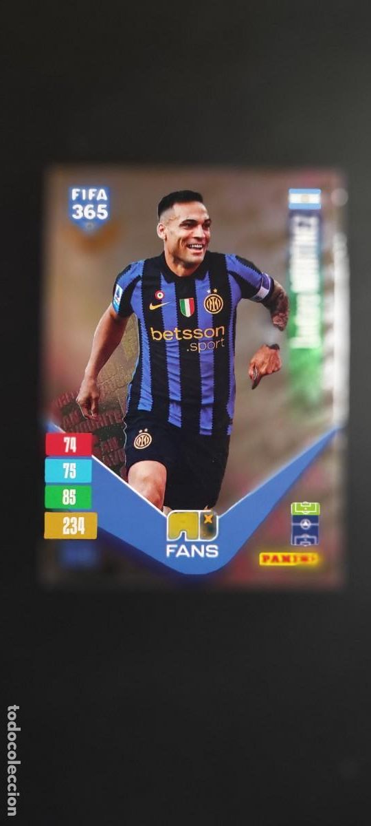 Football Stickers: ADRENALYN FIFA 365 2027 CARD FANS LAUTARO MARTINEZ INTER # 419 PANINI