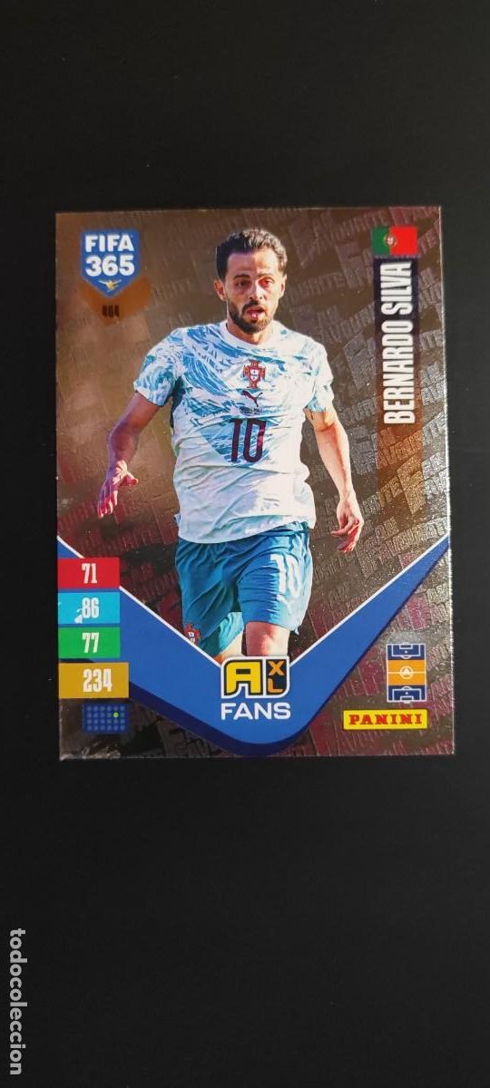 Figurine di Calcio: ADRENALYN FIFA 365 2027 CARD FANS BERNARDO SILVA PORTUGAL # 404 PANINI