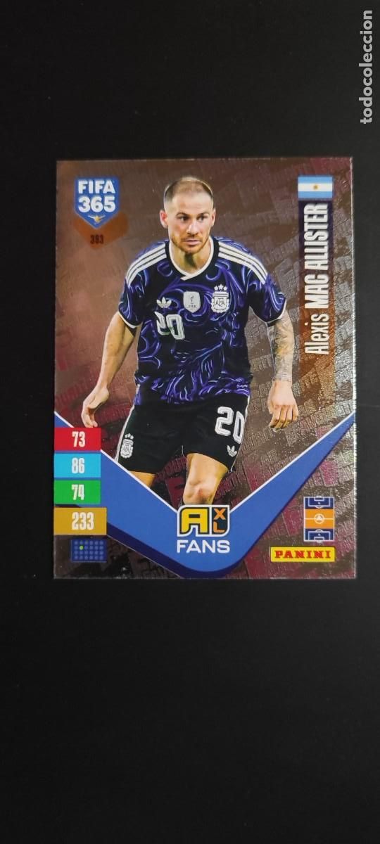 Figurine di Calcio: ADRENALYN FIFA 365 2027 CARD FANS MAC ALLISTER ARGENTINA # 393 PANINI