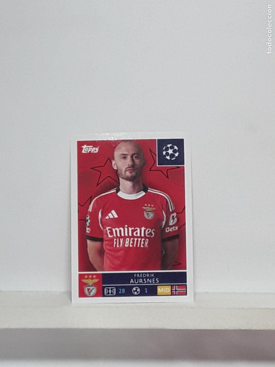 Cromos de f&uacute;tbol: CHAMPIONS STICKER 2025 2026 25 26 ALBUM TOPPS LEAGUE N 559 BENFICA FREDRIK AURSNES