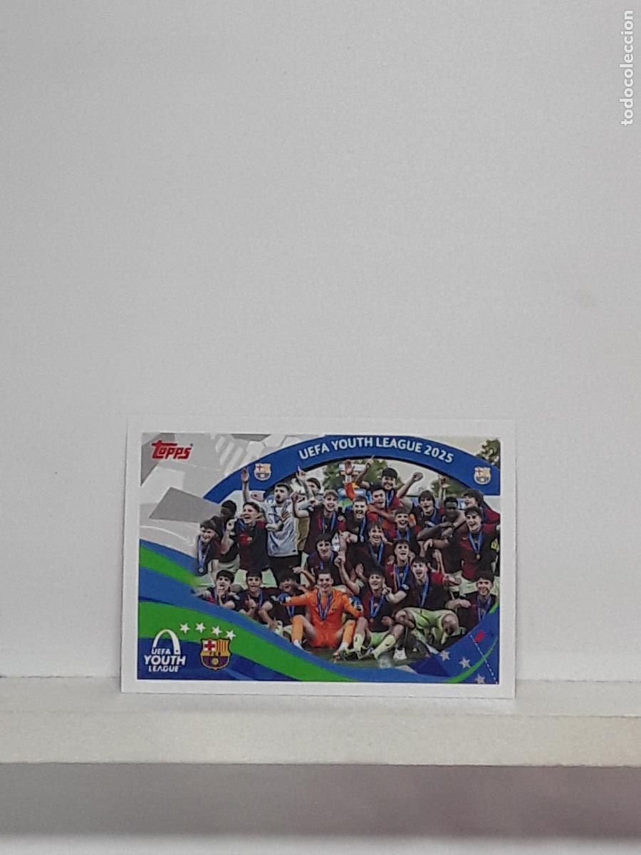 Cromos de f&uacute;tbol: CHAMPIONS STICKER 2025 2026 25 26 ALBUM TOPPS LEAGUE N 565 BARCELONA YOUTH 2025 CAMPEON