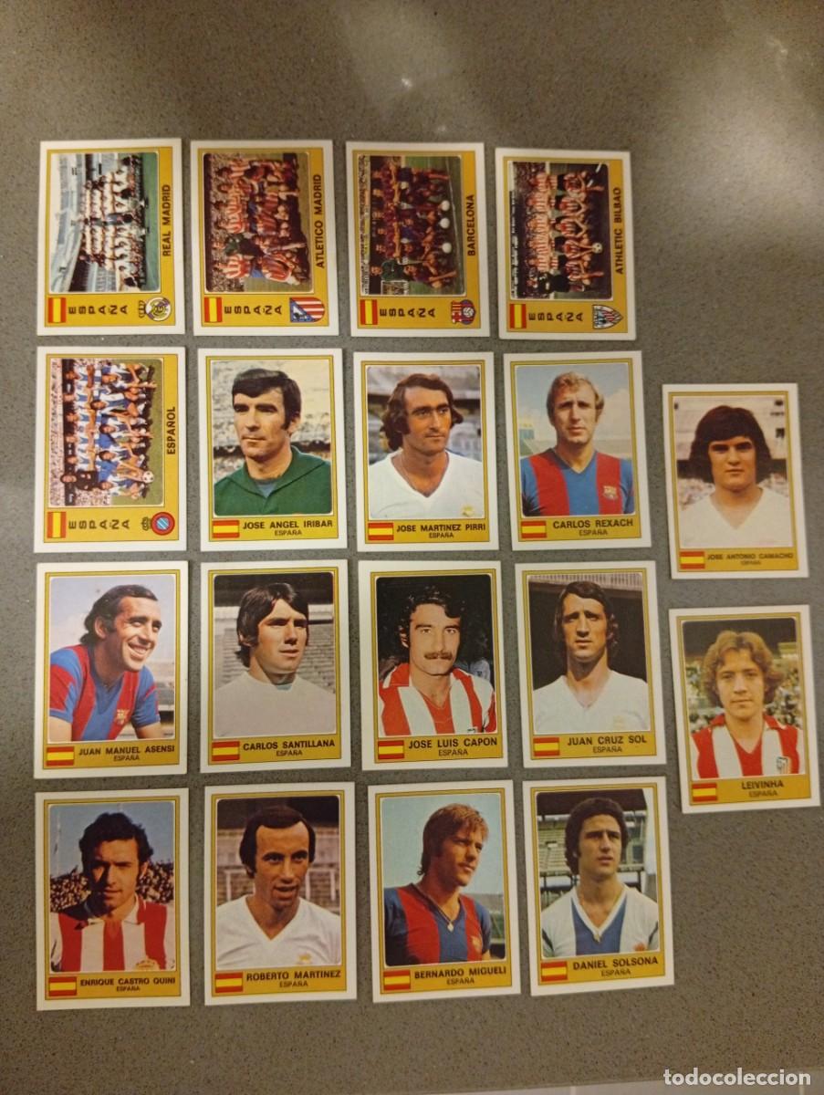 Cromos de f&uacute;tbol: LOTE 18 CROMOS ESPA&Ntilde;A PANINI EURO YUGOSLAVIA 1976 FOOTBALL EUROCOPA 76 SIN PEGAR