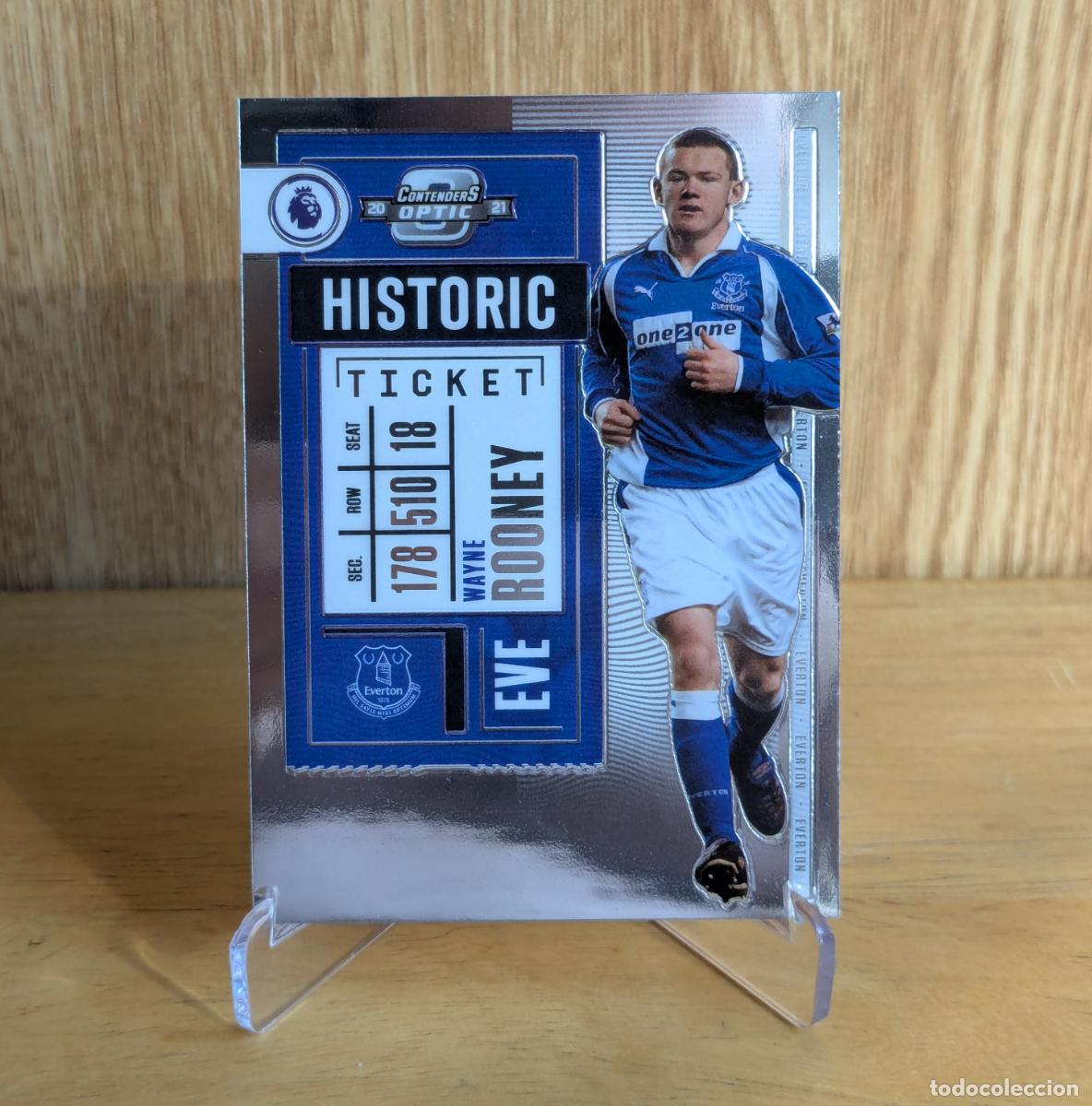 Cromos de f&uacute;tbol: PANINI CHRONICLES PREMIER LEAGUE - WAYNE ROONEY - EVERTON FC - CONTENDERS HISTORIC TICKET - OPTIC
