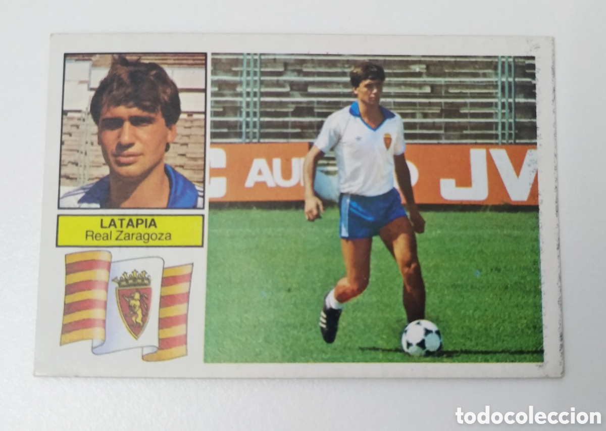 Cromos de f&uacute;tbol: Latapia Coloca imposible Real Zaragoza Ediciones Este 82/83, esquinas rectas.