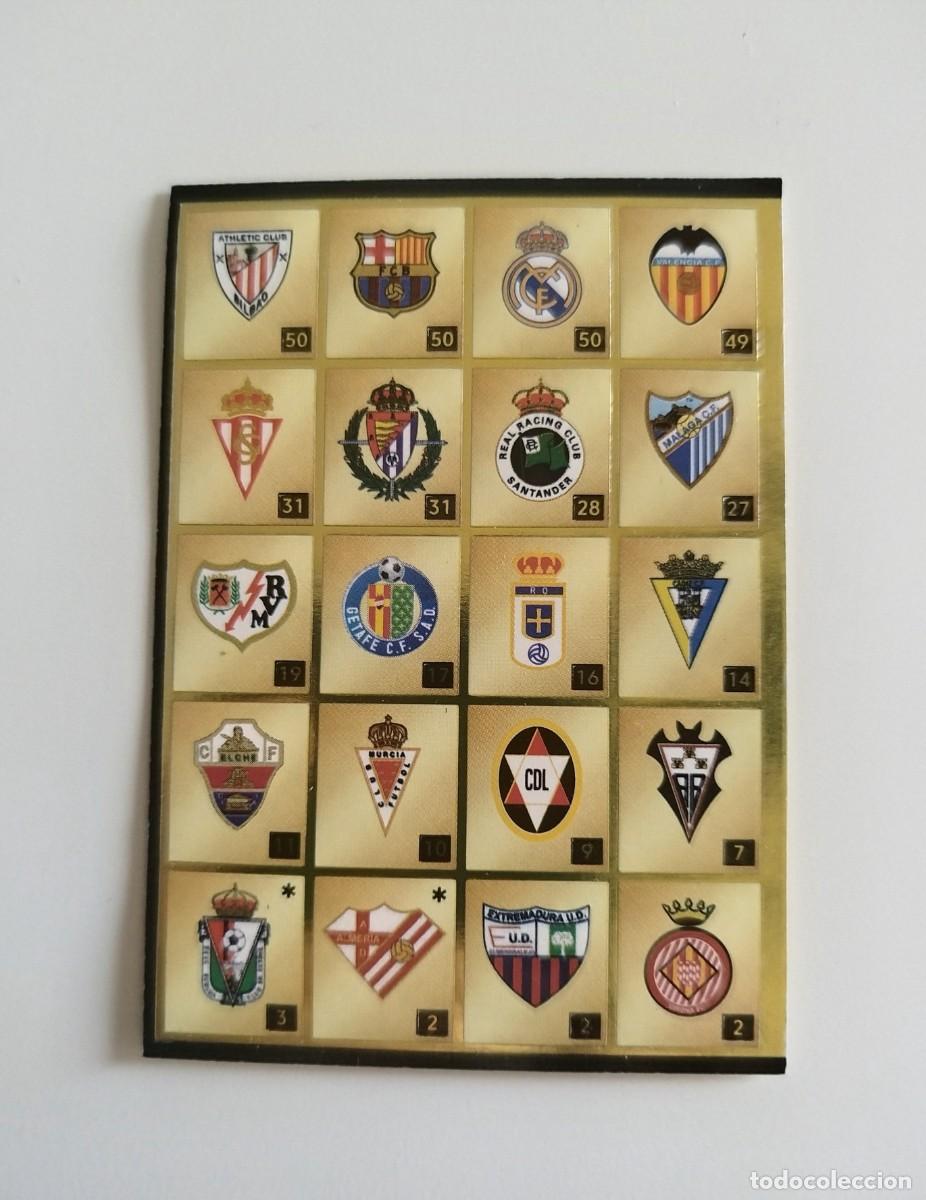 Cromos de f&uacute;tbol: Escudos 4 LA ISLA DEL TESORO SIN PEGAR NUNCA PEGADO Real Betis Liga Ediciones Este 21 22 / 2021 2022