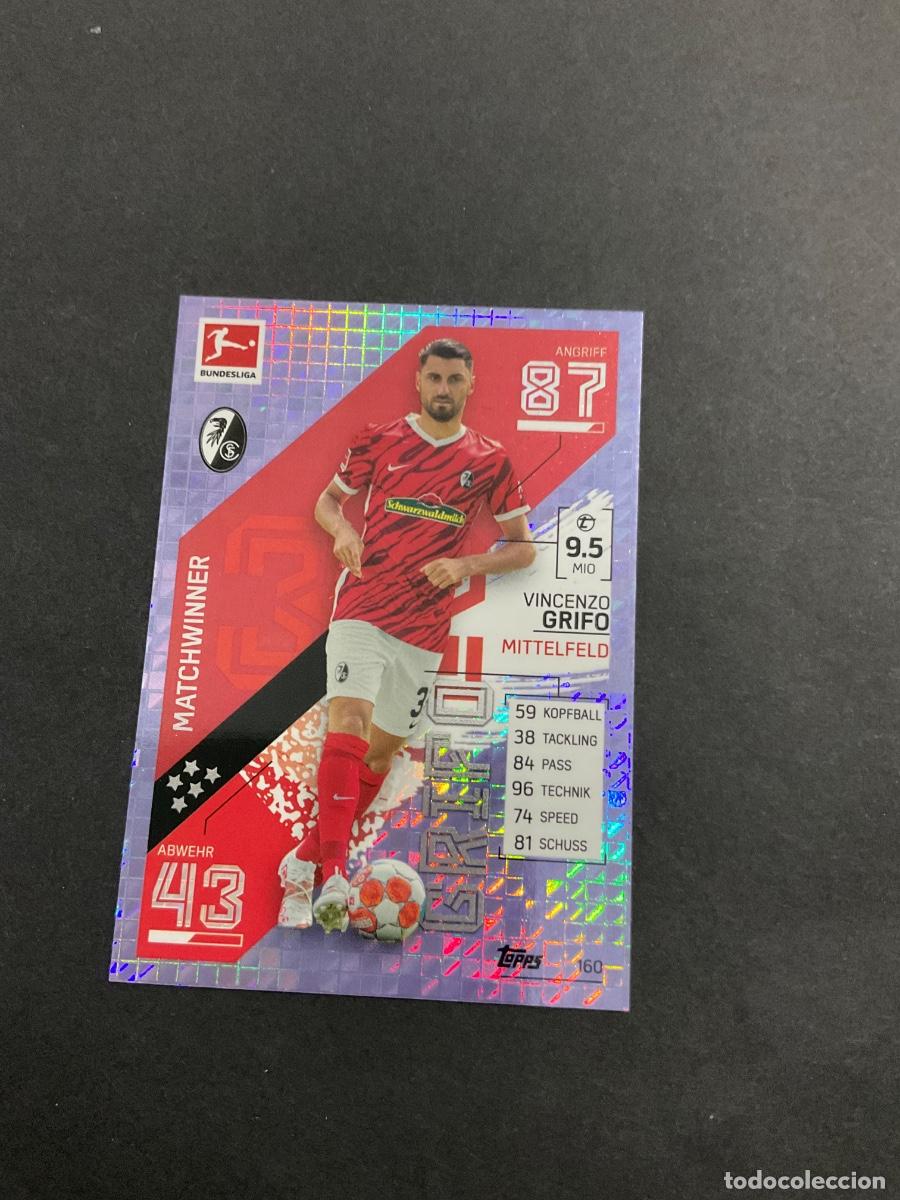 Cromos de f&uacute;tbol: Topps Match Attax Bundesliga - 2021 2022 (21 22) - Vincenzo Grifo n 160 - Sport Club Freiburg