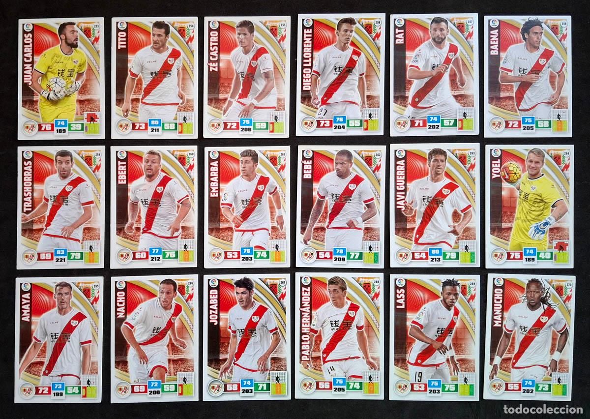 Cromos de f&uacute;tbol: Rayo Vallecano Adrenalyn XL 2015-2016 15-30