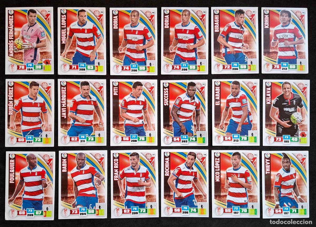 Cromos de f&uacute;tbol: Granada Adrenalyn XL 2015-2016 15-25