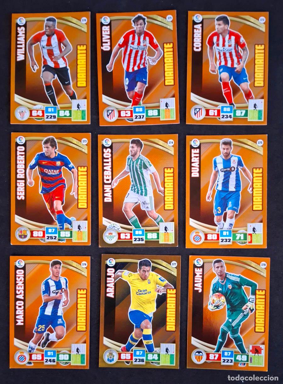 Cromos de f&uacute;tbol: 9 cards Diamante Adrenalyn XL 2015-2016 15-37