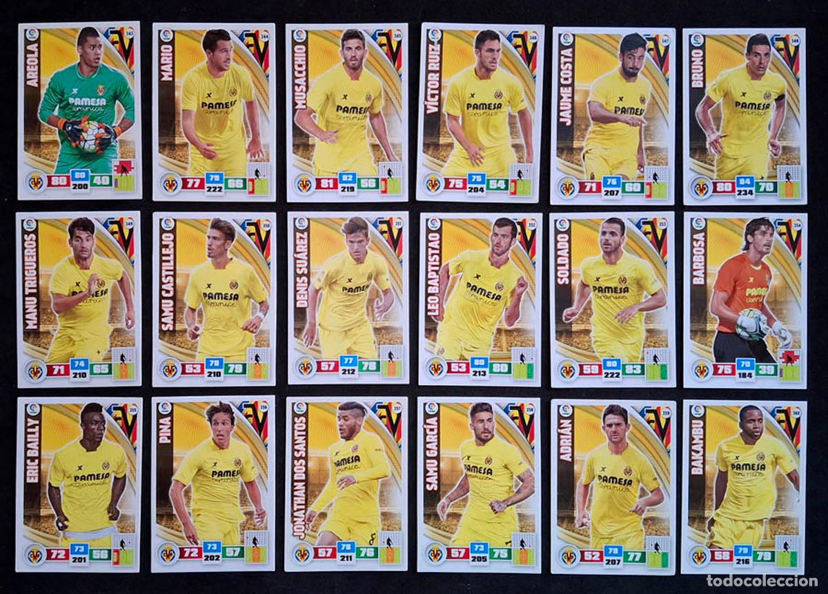 Cromos de f&uacute;tbol: Villarreal Adrenalyn XL 2015-2016 15-35