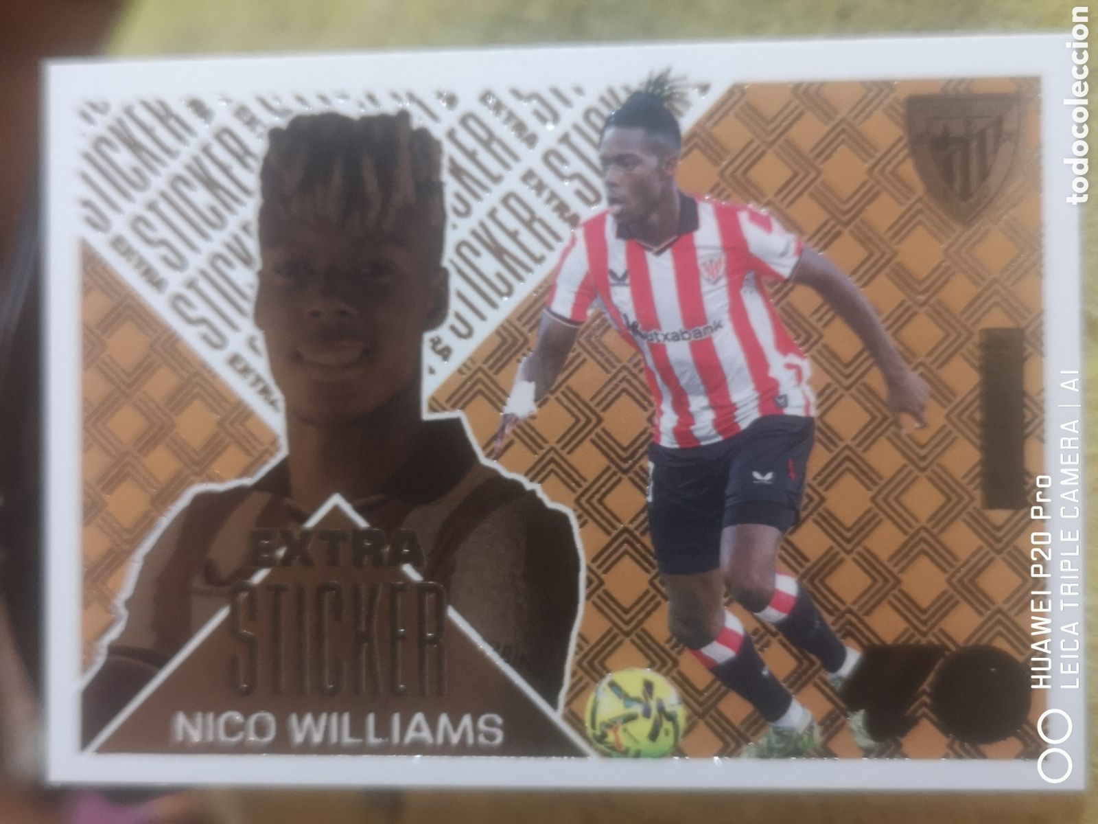 Cromos de f&uacute;tbol: NICO WILLIAMS LIGA ESTE 2026 2027 26 27 EXTRA STICKER BRONCE ATHLETIC DE BILBAO
