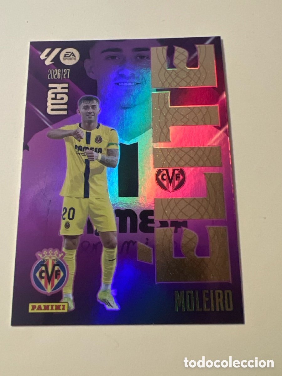 Cromos de f&uacute;tbol: E1296. MEGACRACKS MGK 2026 2027 26 27 PANINI N&ordm; 11 MOLEIRO VILLARREAL ELITE