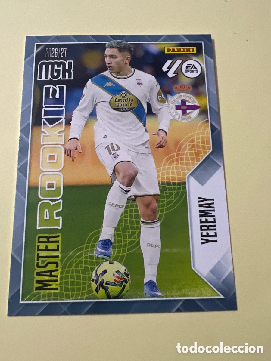 Cromos de f&uacute;tbol: E1312. 423 YEREMAY DEPORTIVO MASTER ROOKIE MEGACRACKS 2026 2027 26 27 MGK
