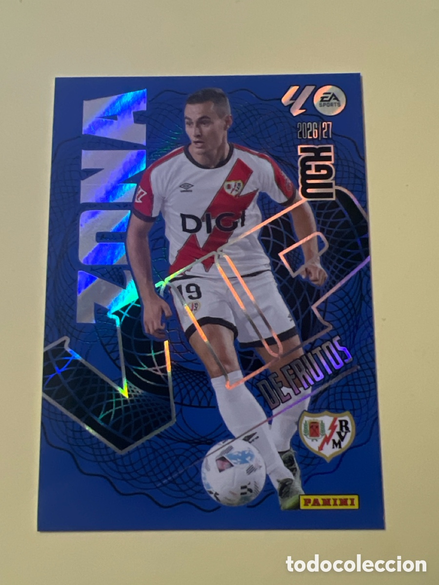 Cromos de f&uacute;tbol: E1324. MEGACRACKS MGK 2026 2027 26 27 PANINI N&ordm; 392 DE FRUTOS RAYO VALLECANO ZONA VIP