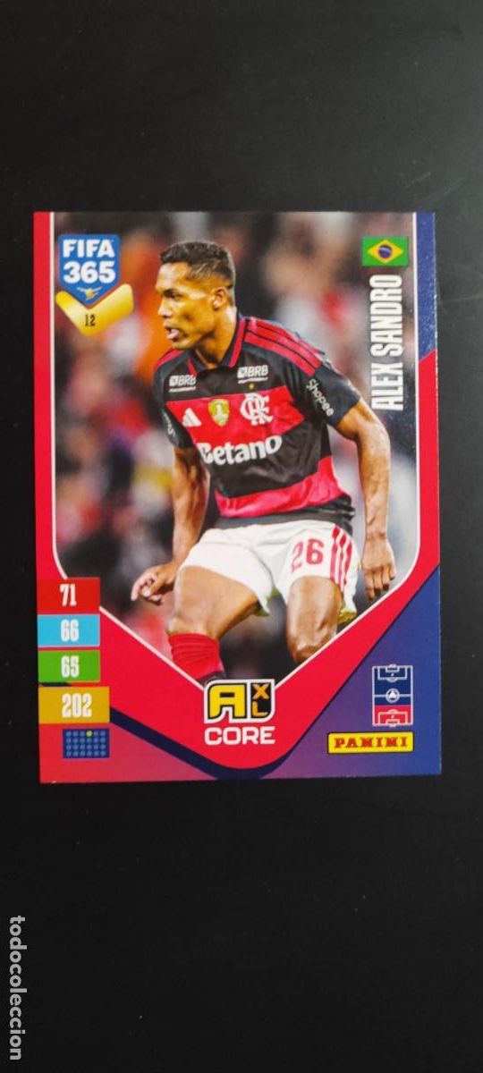 Cromos de Futebol: ADRENALYN XL FIFA 365 2027 CARD CORE ALEX SANDRO FLAMENGO # 12 PANINI