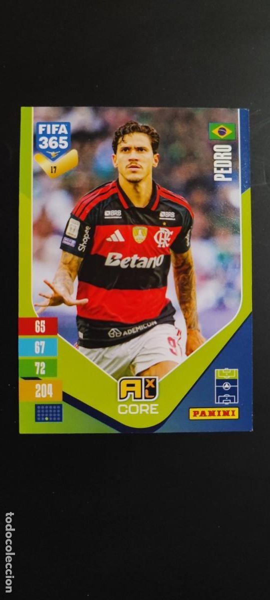 Cromos de f&uacute;tbol: ADRENALYN XL FIFA 365 2027 CARD CORE PEDRO FLAMENGO # 17 PANINI