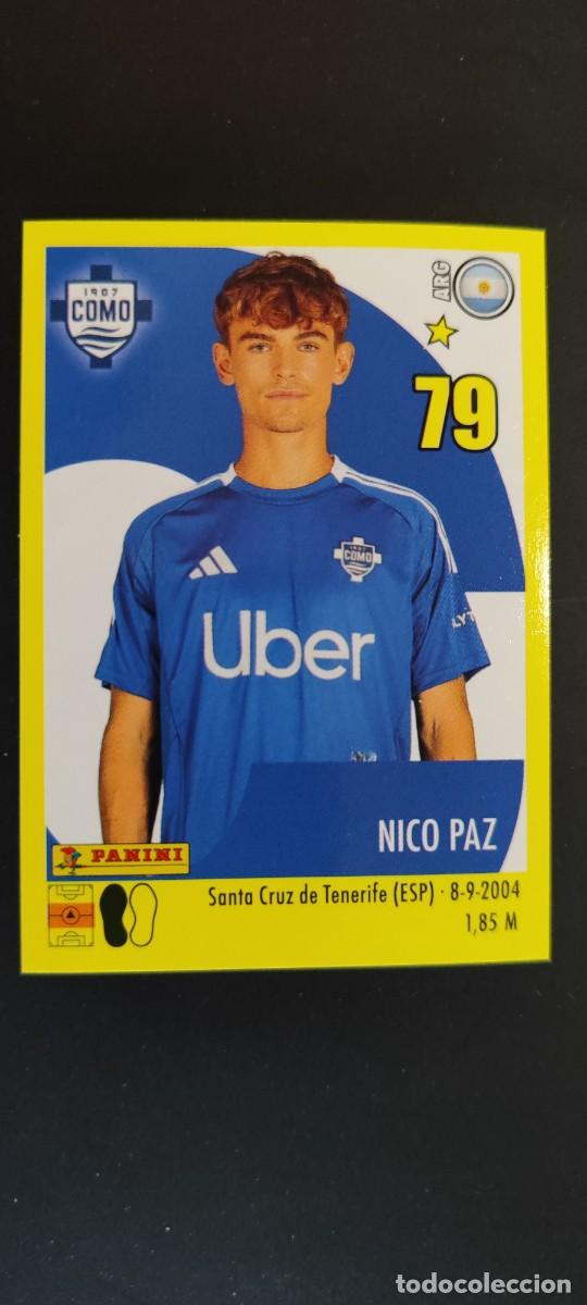 Cromos de f&uacute;tbol: CALCIATORI 2024/2025 STICKER NICO PAZ COMO1907 # 100 PANINI