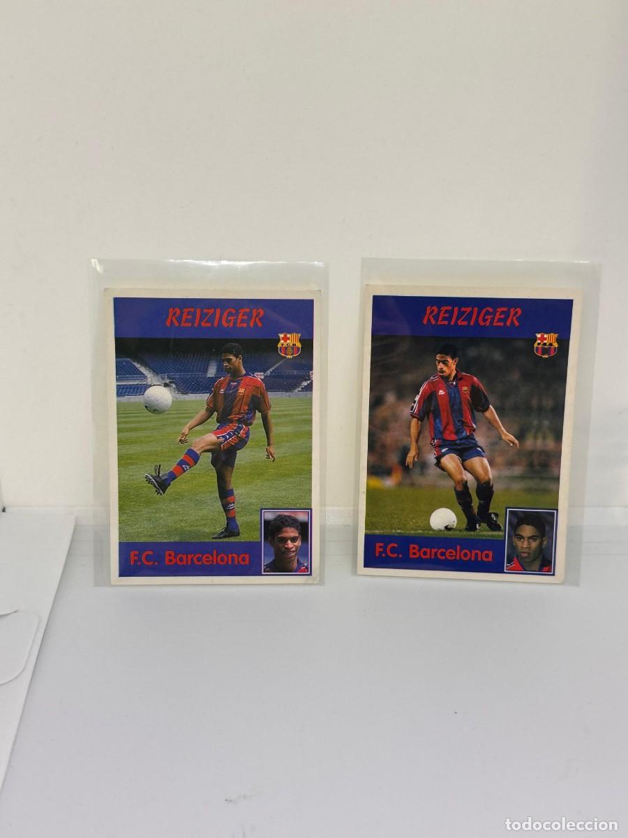 Cromos de f&uacute;tbol: Reiziger FC Barcelona 23 Dificil Doble version Panini Liga 97 98 sin pegar