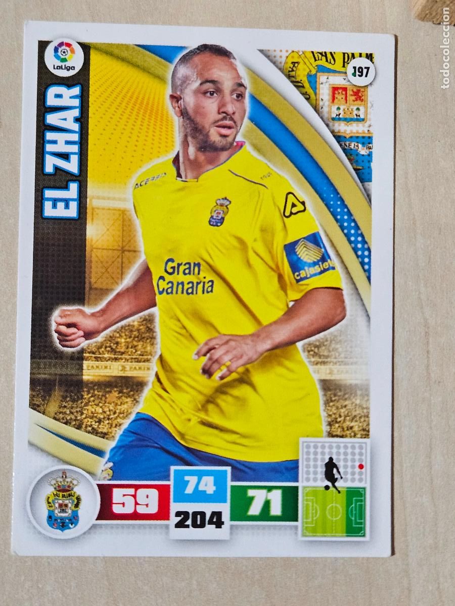 Football Stickers: FICHA N&ordm; 197 EL ZHAR - ADRENALYN 15 16 - PANINI 2015 -16 - CROMO - LAS PALMAS