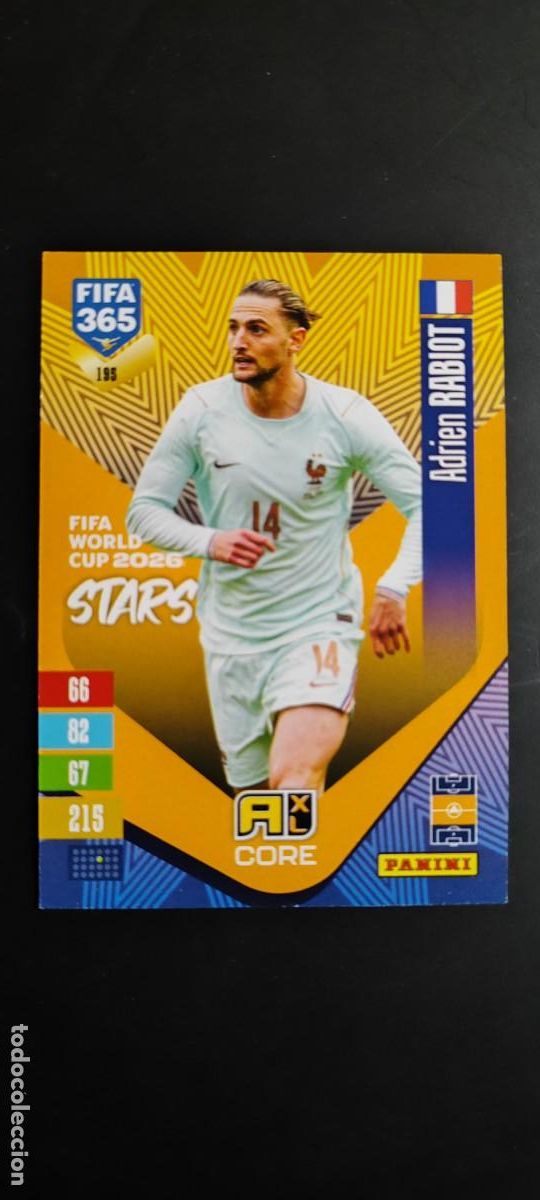Cromos de Futebol: ADRENALYN XL FIFA 365 2027 CARD CORE RABIOT FRANCIA # 195 PANINI