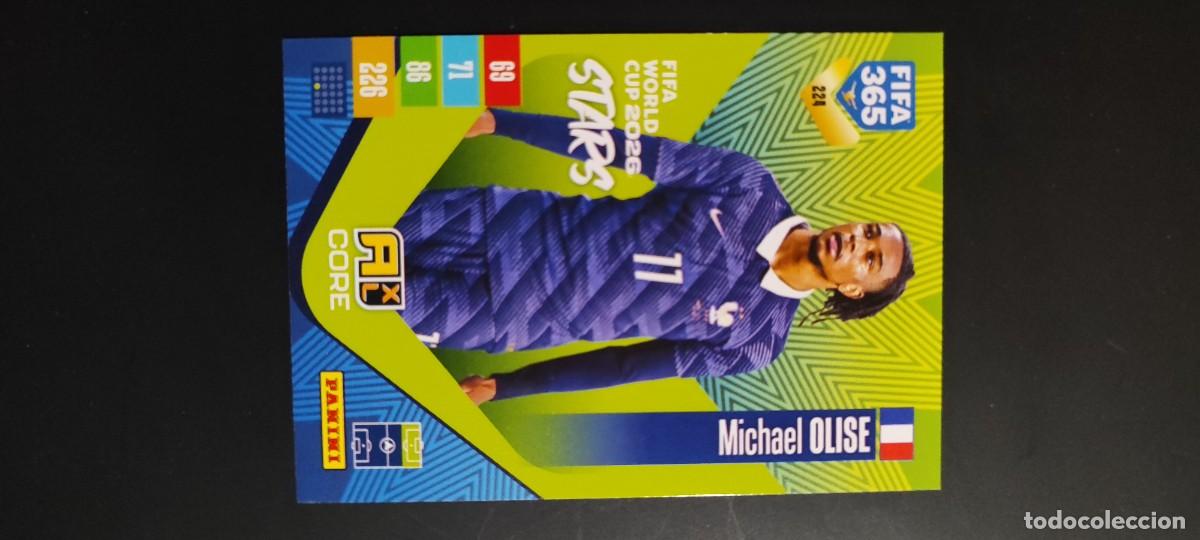 Cromos de f&uacute;tbol: ADRENALYN XL FIFA 365 2027 CARD CORE OLISE FRANCIA # 224 PANINI
