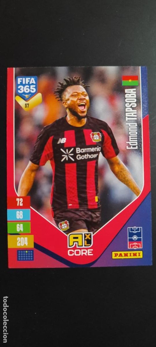 Cromos de f&uacute;tbol: ADRENALYN XL FIFA 365 2027 CARD CORE TAPSOBA LEVERKUSEN # 57 PANINI