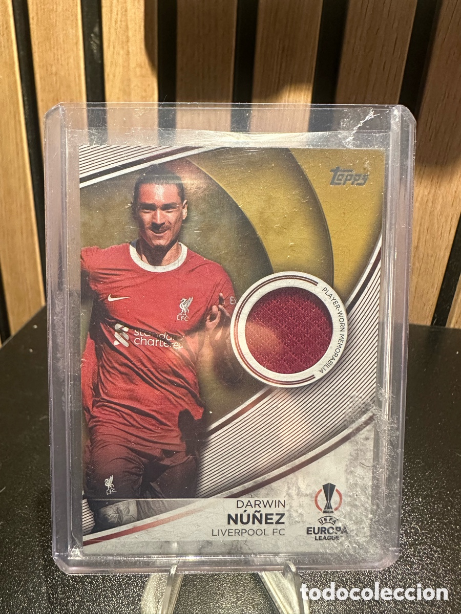 Cromos de f&uacute;tbol: Darwin N&uacute;&ntilde;ez Topps Superstar Relic Gold /50 &ndash; 15/50 Liverpool