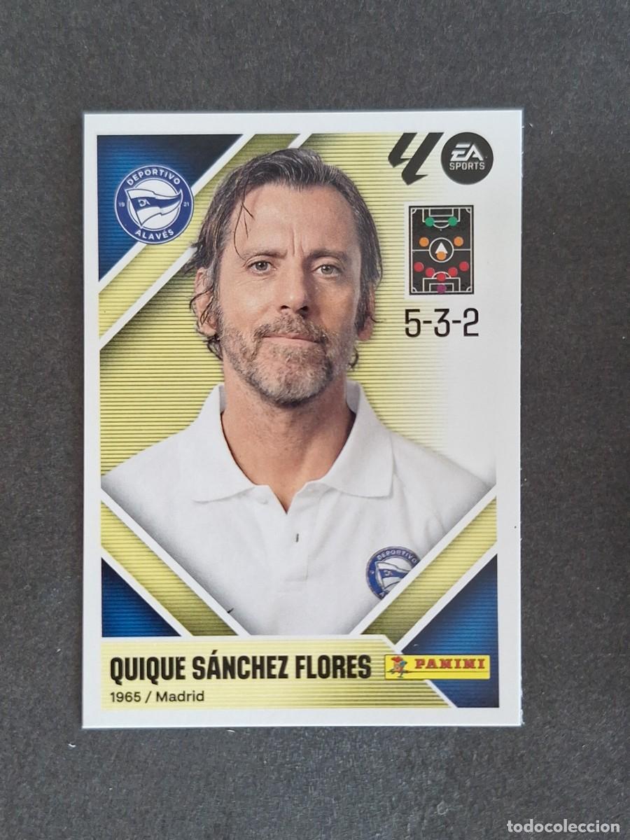 Cromos de f&uacute;tbol: L1 QUIQUE S. FLORES ENTRENADOR DEPORTIVO ALAVES LIGA ESTE 2026 2027 26 27 NUNCA PEGADO SIN PEGAR