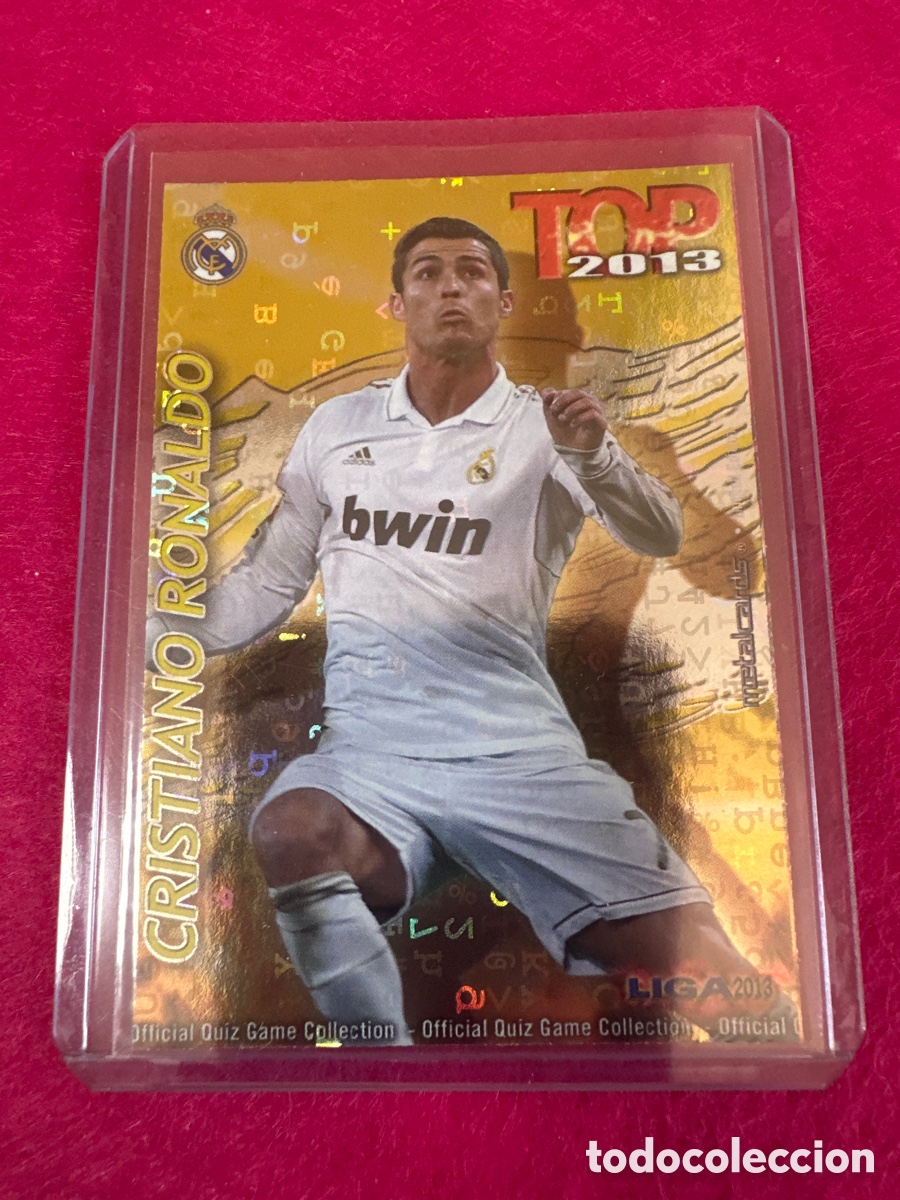 Figurine di Calcio: 631 CRISTIANO RONALDO(R.MADRID) TOP 11 TOP 2013 DORADO LETRAS MUNDICROMO 2013 12 13 TRADING CARD