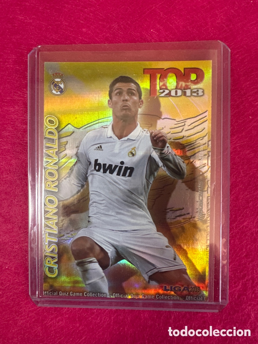 Figurine di Calcio: 631 CRISTIANO RONALDO(R.MADRID)TOP 11 TOP 2013 DORADO RAYAS H. MUNDICROMO 2013 12 13 TRADING CARD