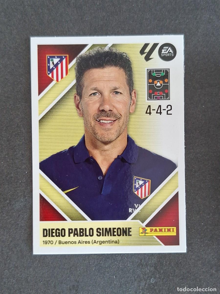 Cromos de f&uacute;tbol: L1 DIEGO P. SIMEONE ENTRENADOR ATLETICO DE MADRID LIGA ESTE 2026 2027 26 27 NUNCA PEGADO SIN PEGAR