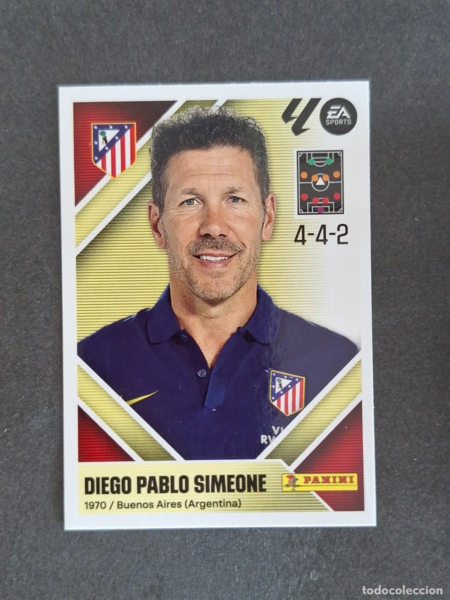 Cromos de f&uacute;tbol: L1 DIEGO P. SIMEONE ENTRENADOR ATLETICO DE MADRID LIGA ESTE 2026 2027 26 27 NUNCA PEGADO SIN PEGAR