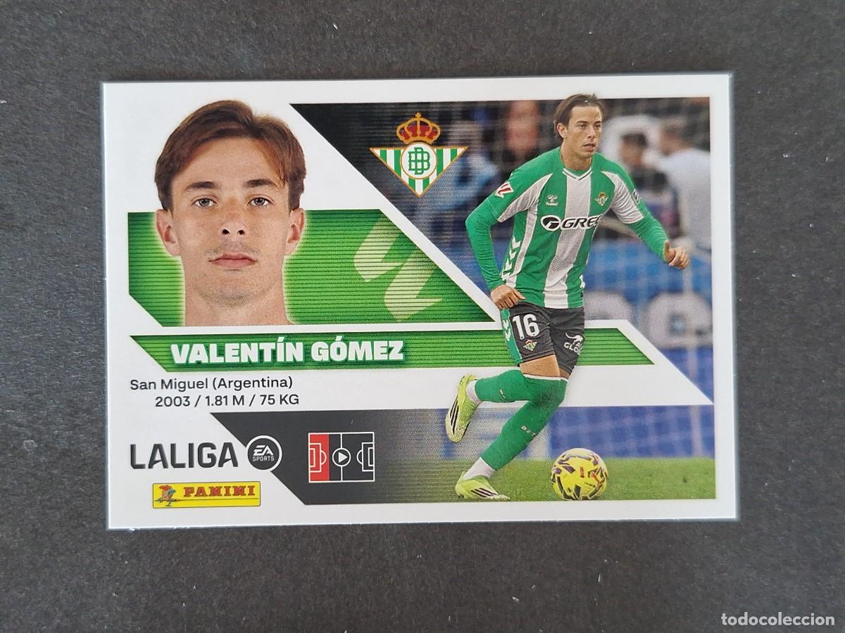 Cromos de f&uacute;tbol: L1 VALENTIN GOMEZ REAL BETIS BALOMPIE LIGA ESTE 2026 2027 26 27 NUNCA PEGADO SIN PEGAR