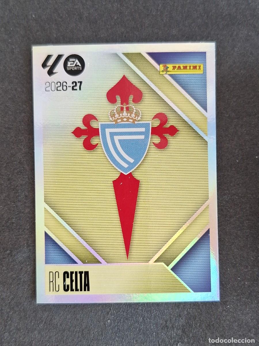 Cromos de f&uacute;tbol: L1 ESCUDO CELTA DE VIGO LIGA ESTE 2026 2027 26 27 NUNCA PEGADO SIN PEGAR