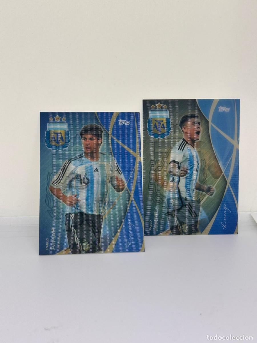 Cromos de f&uacute;tbol: Lote 2 Card Dybala y Aimar Olografico Topps Argentina 2024