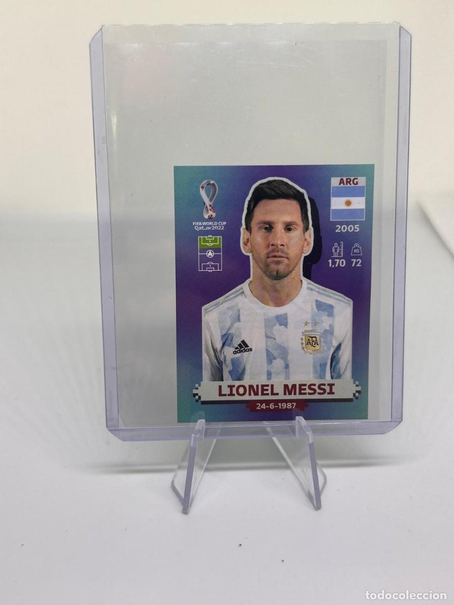 Cromos de f&uacute;tbol: Lionel Messi Arg 20 Argentina azul Panini FIFA Qatar 2022