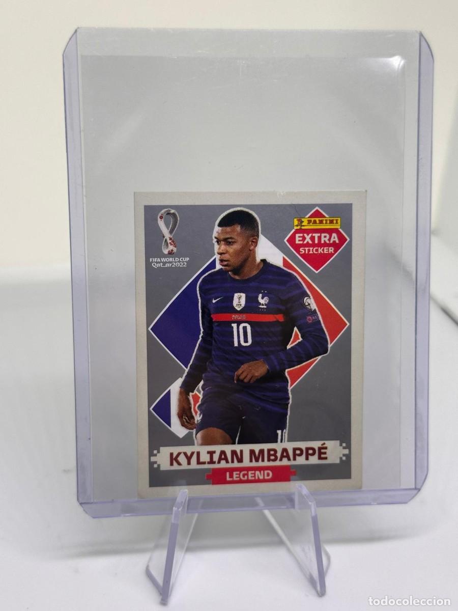 Cromos de f&uacute;tbol: Mbappe Francia Panini World Cup Qatar 2022 Extra Sticker Legend Made in Italy Silver