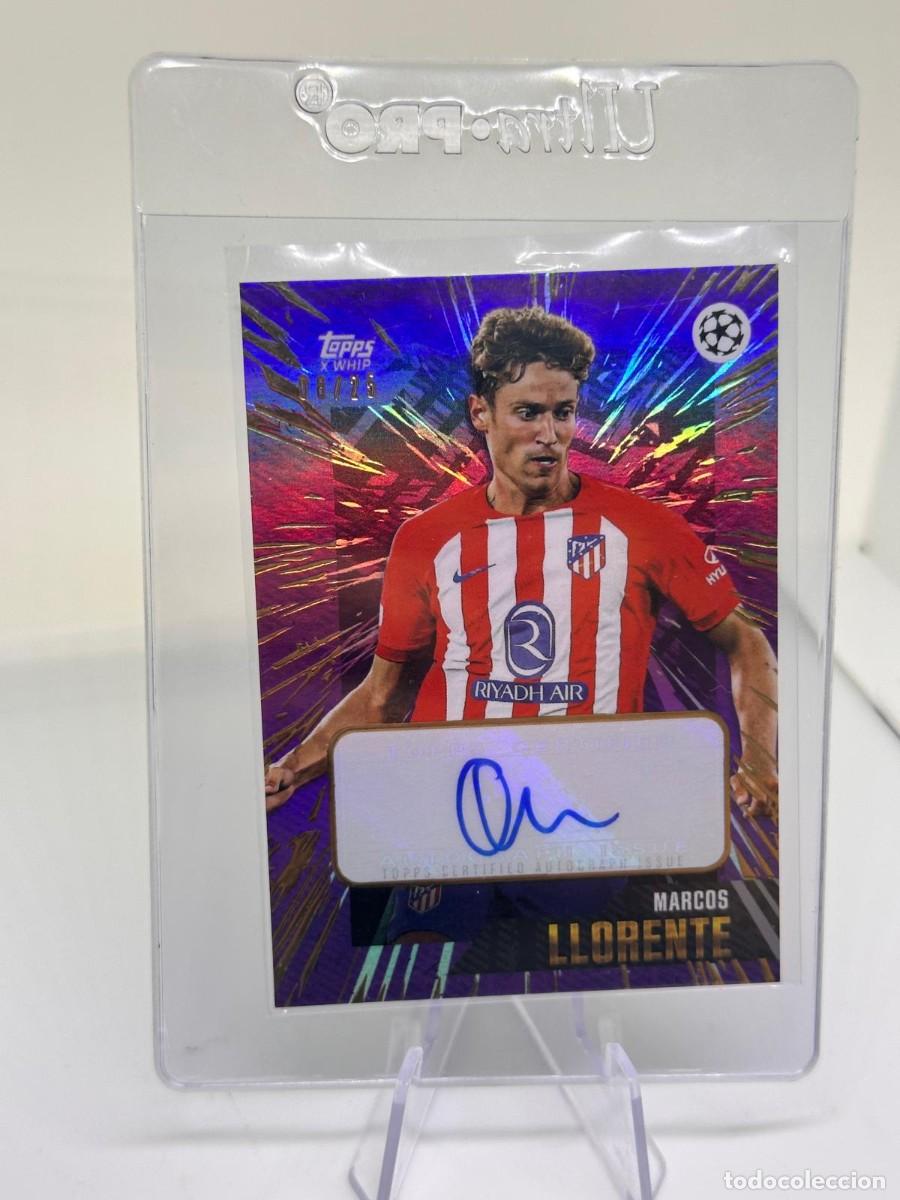Cromos de f&uacute;tbol: Marcos LLorente 08/25 Atletico de Madrid Autografo Topps 2023