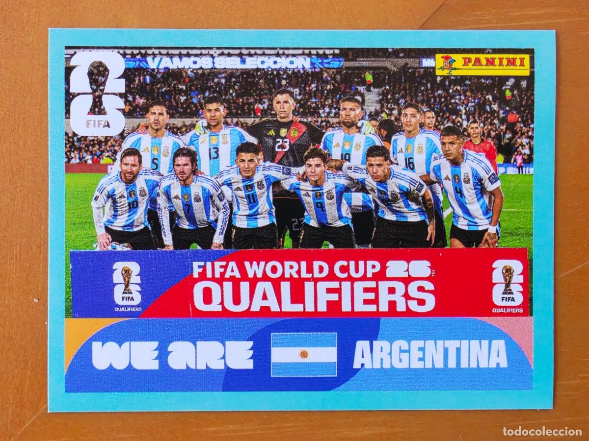 Cromos de f&uacute;tbol: ARG 13 Alineaci&oacute;n equipo plantilla, Messi, Argentina, Panini FIFA World Cup Mundial 2026 Sticker