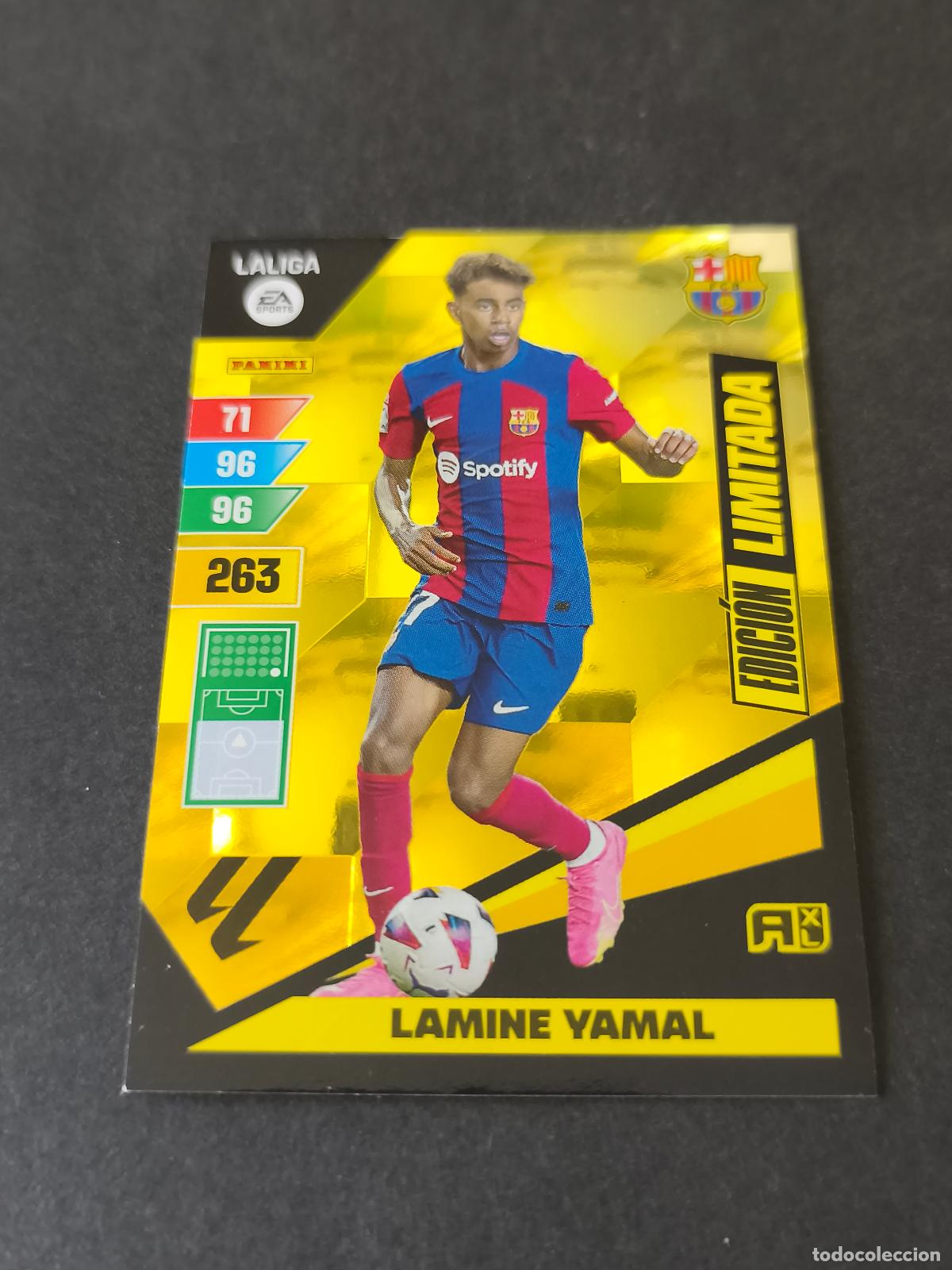 Cromos de f&uacute;tbol: LAMINE YAMAL BARCELONA EDICI&Oacute;N LIMITADA ADRENALYN 2023 2024 23 24