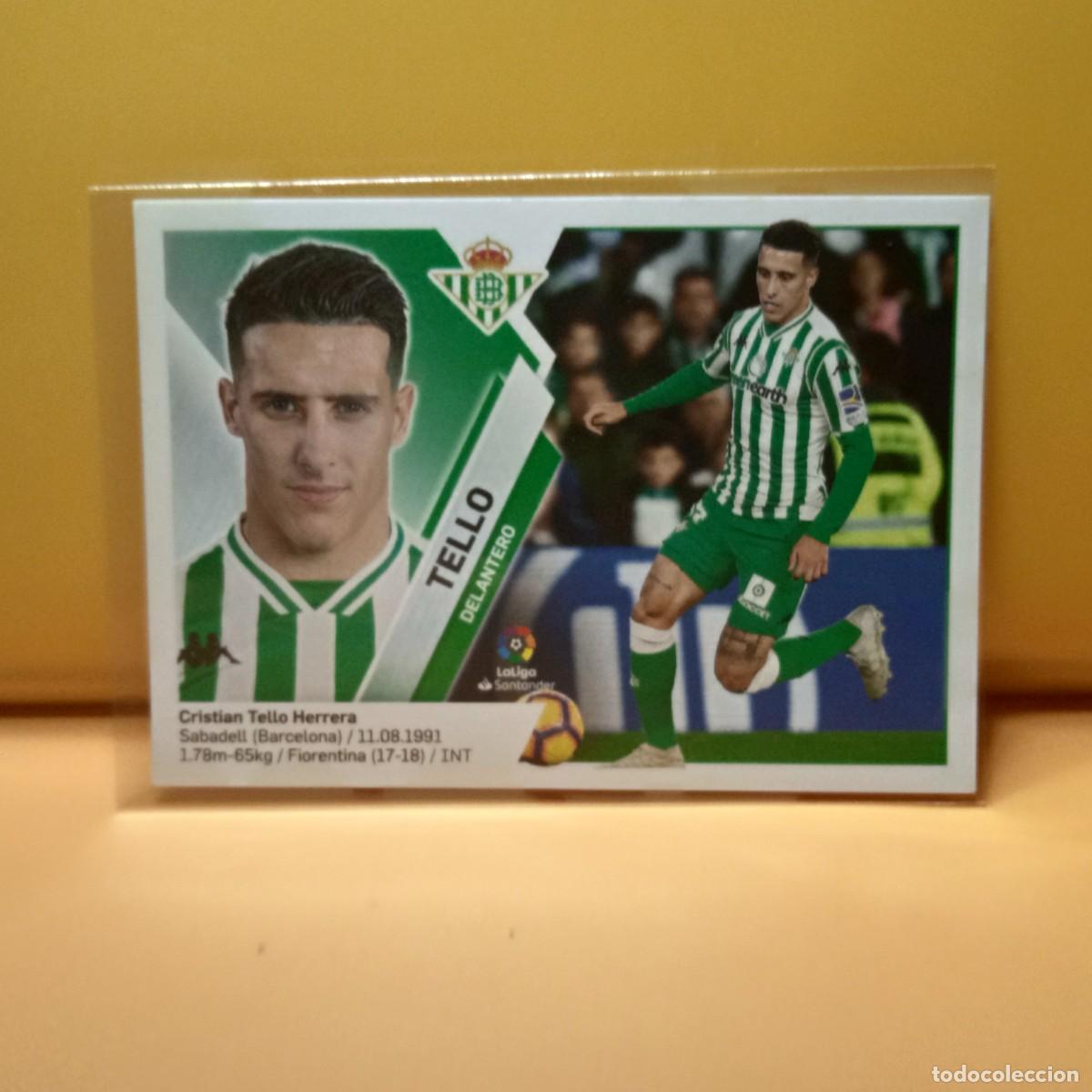 Cromos de f&uacute;tbol: EDICIONES ESGE 2019 2020 19 20 REAL BETIS TELLO 14A 14 A