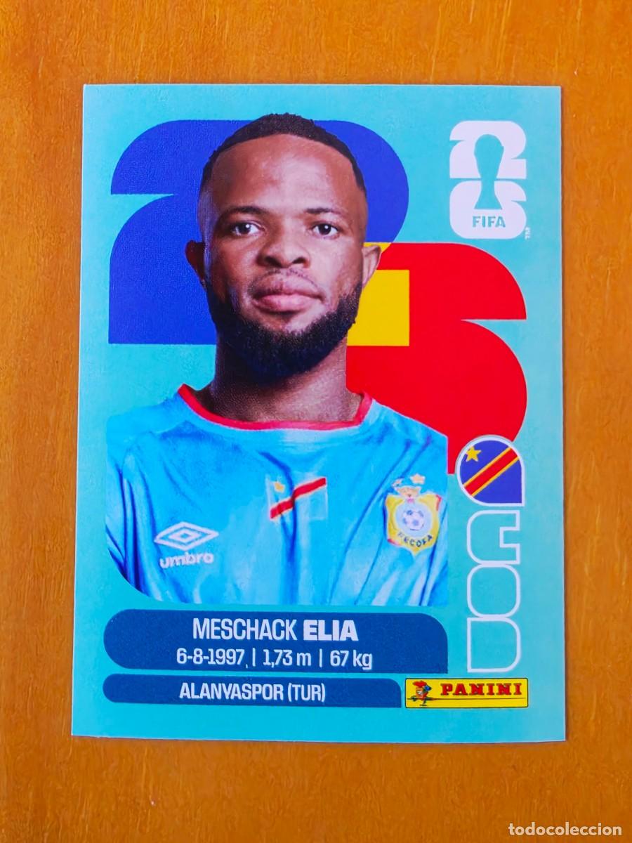 Cromos de f&uacute;tbol: COD 15 Meschack Elia, Rep&uacute;blica Democr&aacute;tica del Congo, Panini FIFA World Cup Mundial 2026 Sticker