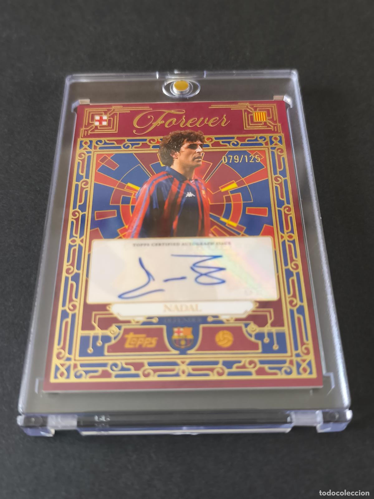Figurine di Calcio: MIGUEL &Aacute;NGEL NADAL AUT&Oacute;GRAFO ORIGINAL /125 BARCELONA FOREVER 2025 20206 25 26 BV-ND