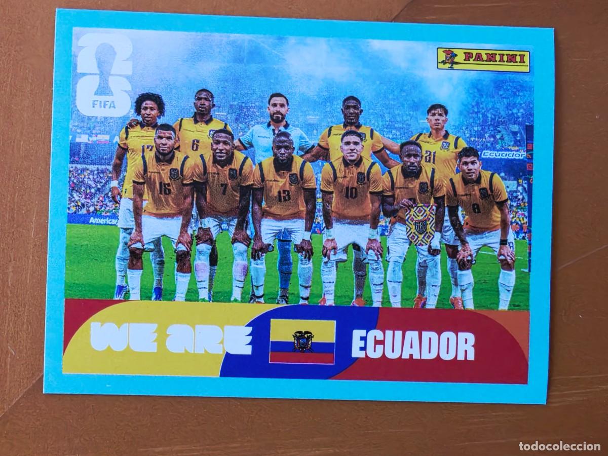 Cromos de f&uacute;tbol: ECU 13 Alineaci&oacute;n equipo plantilla, Ecuador, Panini FIFA World Cup Mundial 2026 Sticker
