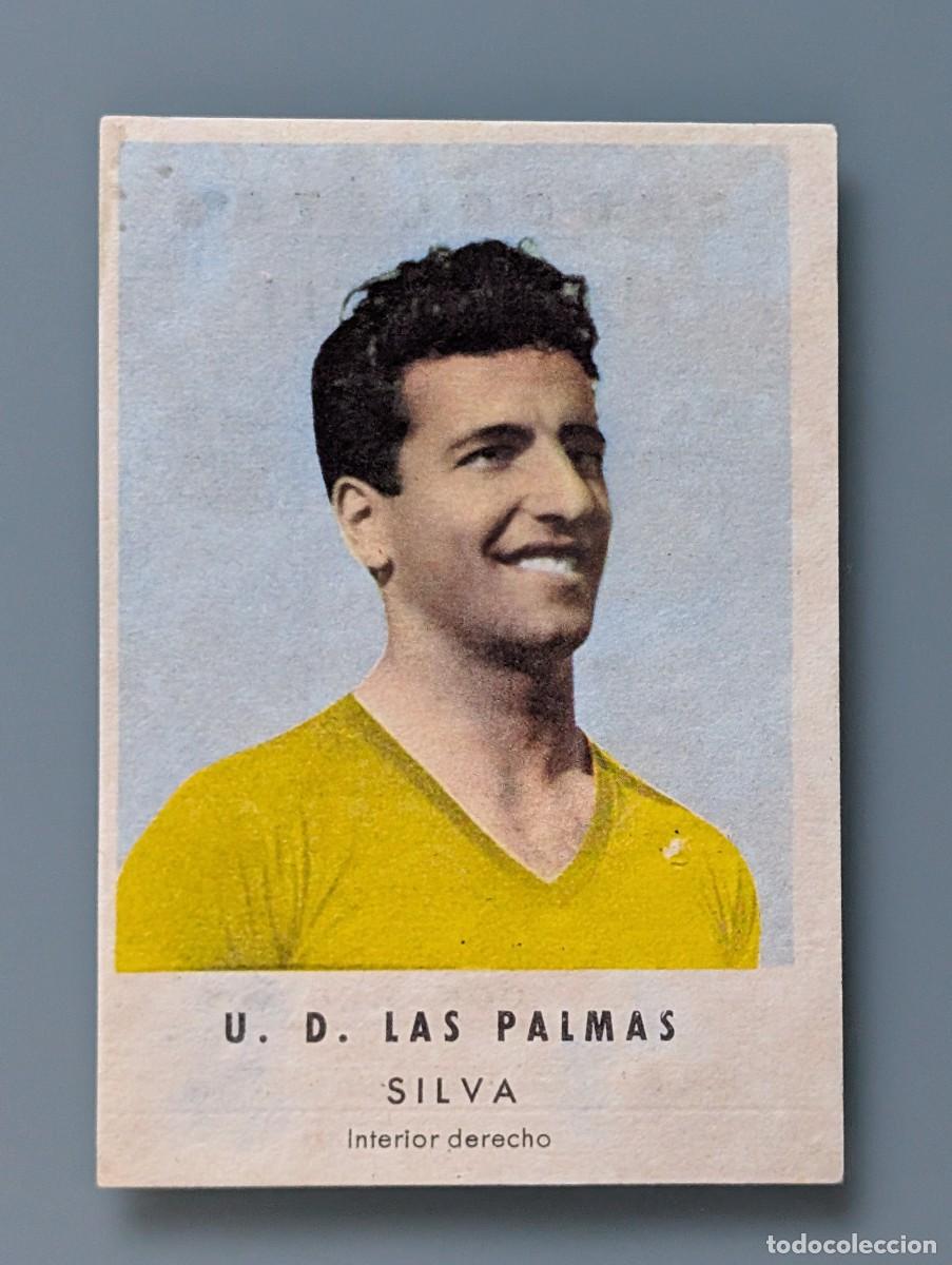Cromos de f&uacute;tbol: MUY DIFICIL CROMO RARE CARD SILVA UD LAS PALMAS CHOCOLATES GRANELL FUTBOL GRAN CANARIA CANARIAS