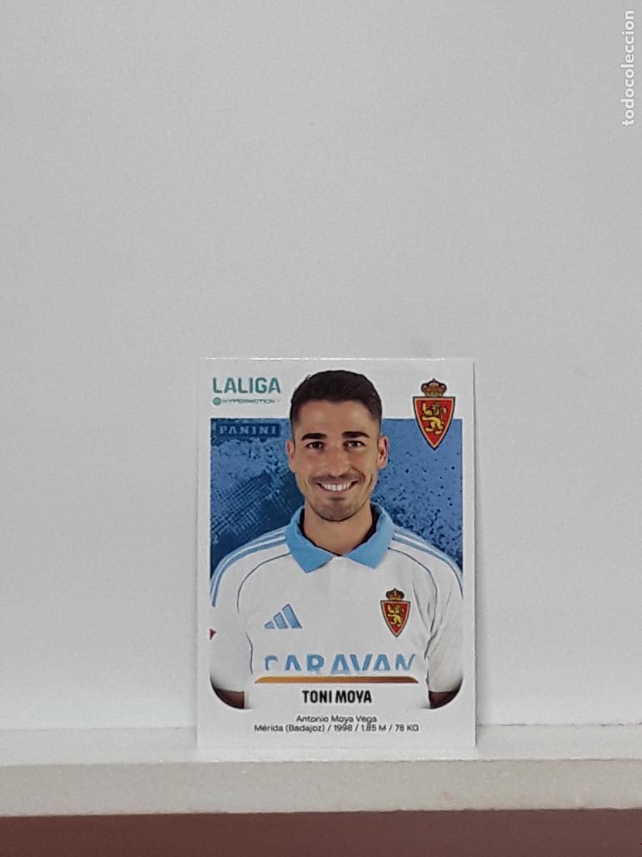 Cromos de f&uacute;tbol: LALIGA HYPERMOTION 2025 2026 25 26 ALBUM PANINI LIGA N 412BIS 412 BIS ZARAGOZA LIMITADA TONI MOYA
